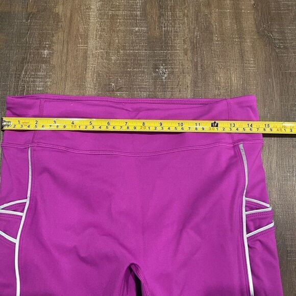 Fabletics Trinity Mid-Rise Pocket 7/8 Orchid Purple leggings running Size Large - Picture 6 of 9